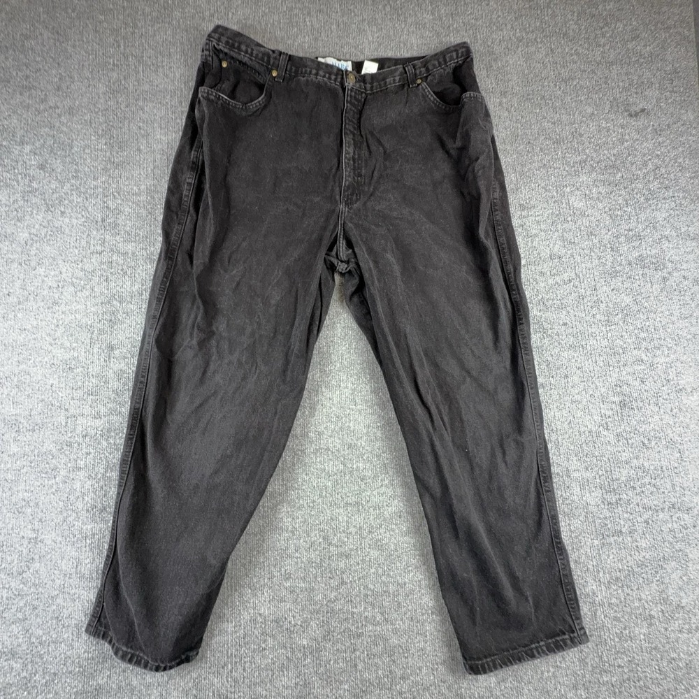 L.A. Blues Jeans Womens 28 Black Dark Wash High Rise Relaxed Tapered Denim